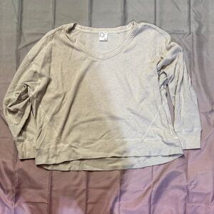 Aerie Gray Waffle Knit Top